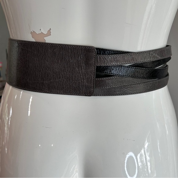 Marc Cain Leather Triple Strap Wide Waist Cincher - Picture 6 of 14